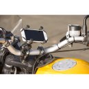 RAM Mounts X-Grip Motorrad-Halterung für Smartphones bis 82,6 mm Breite - B-Kugel (1 Zoll), Torque-Schraubklemme (Durchmesser 19,0-25,0 mm), kurzer Verbindungsarm