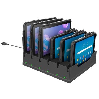 RAM Mounts 6-fach Tisch-Ladestation für Samsung Tab Active 3 / 2 / Pro in OtterBox uniVERSE Gehäusen