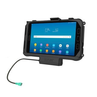 RAM Mounts EZ-Rollr Halteschale Samsung Tab Active 3/2 - Fahrzeug-Ladegerät, mUSB Eingang, AMPS-Aufnahme