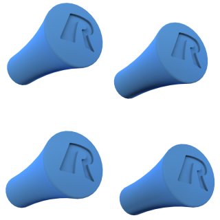 RAM Mounts Ersatz-Gummifinger für X-Grip Halteklammern - blau, 4er-Packung, im Polybeutel