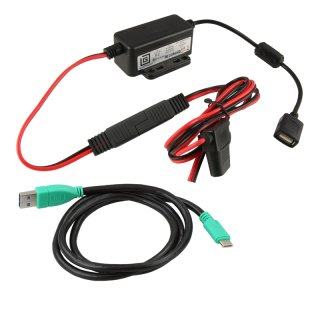 RAM Mounts GDS Strom-Modul - offene Enden, USB Typ-A Anschluss, 10/30 V DC Eingangsspannung, inkl. USB-Kabel (USB/USB-C)