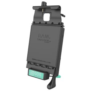 RAM Mounts GDS Dockingstation Samsung Galaxy Tab A 8.0 (2018, SM-T387) in IntelliSkin-Lade-/Schutzhüllen - abschließbar, Stromanbindung, Audio-Kabel, AMPS-Aufnahme