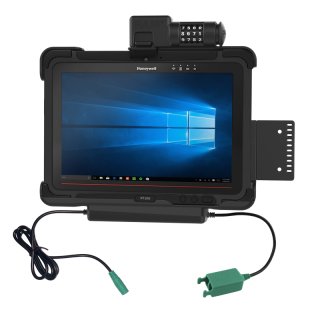 RAM Mounts Form-Fit Halteschale für Honeywell RT10 Tablets - abschließbar (Zahlenschloss), Strom-/Datenanbindung, Dual USB-A, VESA-75x75-Aufnahme