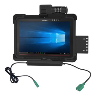 RAM Mounts Form-Fit Halteschale für Honeywell RT10 Tablets - abschließbar (Zahlenschloss), Strom-/Datenanbindung, USB-A, VESA-75x75-Aufnahme