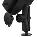 RAM Mounts Aufbau-Halterung Sonim XP5plus - C-Kugel (1,5 Zoll), abschließbar, inkl. Lautsprecher u. Kabel, mit runder Basisplatte (AMPS)