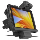 RAM Mounts Tough-Dock Halteschale für Zebra ET4x 8 Zoll Tablets im Zebra-Schutzrahmen - abschließbar, Stromanbindung 5,5 mm Klinkenstecker, Dual USB-A, AMPS- u. VESA-Aufnahme