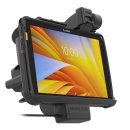 RAM Mounts Tough-Dock Halteschale für Zebra ET4x 10 Zoll Tablets im Zebra-Schutzrahmen - abschließbar, mit Stromversorung 5,5 mm Klinkenstecker, AMPS- u. VESA-Aufnahme