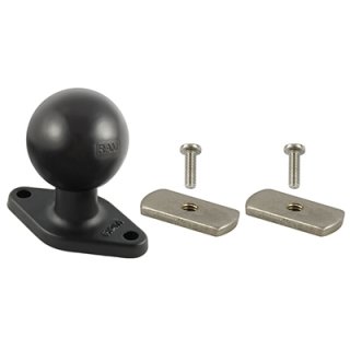 RAM Mounts Diamond-Basisplatte (Trapez) für Rollstühle -  C-Kugel (1,5 Zoll), Schrauben-Set