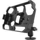 RAM Mounts Fahrzeug Aufbau-Halterung Garmin Fleet 770, 780 &790 - B-Kugel (1 Zoll), runde Basisplatte (AMPS), mittlerer Verbindungsarm