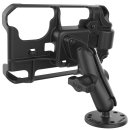 RAM Mounts Fahrzeug Aufbau-Halterung Garmin Fleet 770, 780 &790 - B-Kugel (1 Zoll), runde Basisplatte (AMPS), mittlerer Verbindungsarm