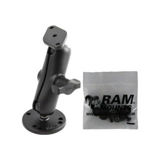 RAM Mounts Marine Aufbau-Kompletthalterung für Raymarine - mit runder Basisplatte (AMPS), B-Kugel (1 Zoll), Schrauben-Set