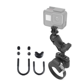 RAM Mounts GoPro Kamerahalterung f&uuml;r Lenker/Rohre - mit Klemmschelle, B-Kugel (1 Zoll), im Polybeutel