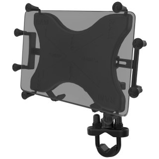 RAM Mounts X-Grip Lenker-Halterung für Tablets (10 Zoll) - B-Kugel (1 Zoll), Schraubklemme, mittlerer Verbindungsarm