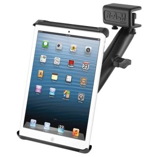 RAM Mounts Luftfahrt-Halterung 7 Zoll Tablets - B-Kugel (1 Zoll), Panel-Klammer, langer Verbindungsarm, Tab-Tite Halteschale