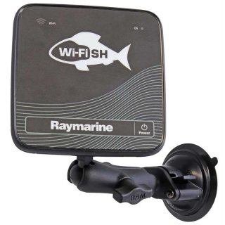 RAM Mounts Saugfuss-Halterung Raymarine - mittlerer Verbindungsarm, Diamond-Basisplatte (Trapez), Kugel mit M6 Gewindestift, B-Kugel (1 Zoll), im Poly