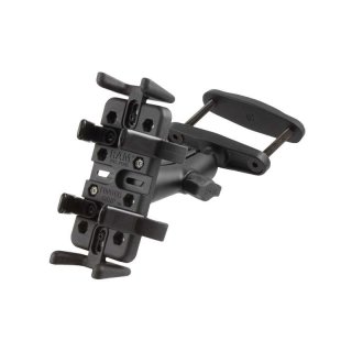 RAM Mounts Universal Schraubklemmen-Halterung - B-Kugel (1 Zoll), Schraubklemme, mittlerer Verbindungsarm, Universal-Halteschale