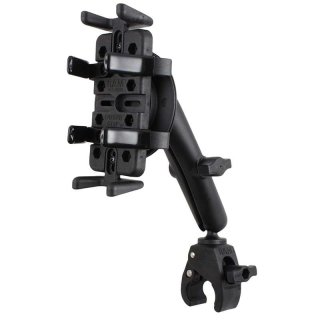 RAM Mounts Tough-Claw Universal-Halterung für elektronische Geräte - B-Kugel (1 Zoll), Tough-Claw klein (Durchmesser 15,9-29,0 mm), langer Verbindungsarm (150 mm), drehbar