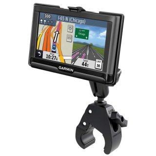 RAM Mounts Tough-Claw Halterung für Garmin GO 52/54 - B-Kugel (1 Zoll), Tough-Claw klein (Durchmesser 15,9-29,0 mm), mittlerer Verbindungsarm (ca. 90 mm)