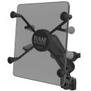 RAM Mounts X-Grip Motorrad-Halterung für Tablets (7 Zoll) - B-Kugel (1 Zoll), Torque-Schraubklemme (Durchmesser 9,5-15,8 mm), mittlerer Verbindungsarm