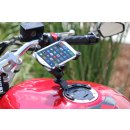 RAM Mounts X-Grip Motorrad-Halterung für Smartphones bis 114,3 mm Breite - B-Kugel (1 Zoll), Tank-Basis (Honda, Suzuki, Yamaha), kurzer Verbindungsarm