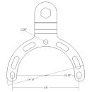 RAM Mounts X-Grip Motorrad-Halterung für Smartphones bis 114,3 mm Breite - B-Kugel (1 Zoll), Tank-Basis (Honda, Suzuki, Yamaha), kurzer Verbindungsarm