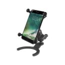 RAM Mounts X-Grip Motorrad-Halterung für Smartphones bis 114,3 mm Breite - B-Kugel (1 Zoll), Tank-Basis (BMW, Kawasaki), kurzer Verbindungsarm