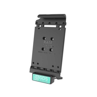RAM Mounts Universal Tab-Tite Halteschale mit GDS-Ladesockel - für Samsung Tab (10.5) in IntelliSkin-Lade-/Schutzhülle, inkl. Stromanbindung, im Polybeutel