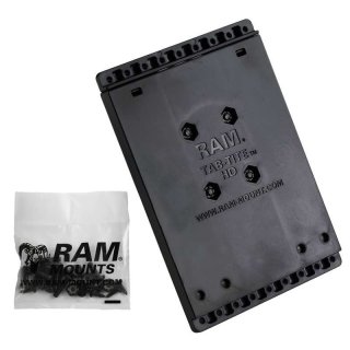RAM Mounts Tab-Tite Basis (ohne Endkappen) inkl. runder Basisplatte B-Kugel (1 Zoll) - AMPS-Aufnahme, Schrauben-Set, im Polybeutel