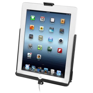 RAM Mounts Gerätehalteschale für Apple iPad 4 mit Lightning-Connector (ohne Schutzhüllen/-gehäuse) - AMPS-Anbindung, Schrauben-Set, im Polybeutel