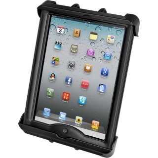 RAM Mounts Universal Tab-Lock Halteschale (abschließbar) für Apple iPad 1-4 (in LifeProof u. Lifeedge Schutzgehäusen) - AMPS-Aufnahme, Schrauben-Set,
