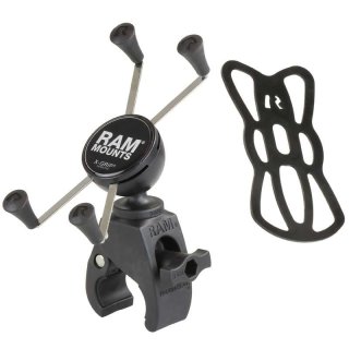 RAM Mounts X-Grip Klemm-Halterung f&uuml;r Smartphones bis 114,3 mm Breite - kleine Tough-Claw mit direkter X-Grip-Anbindung