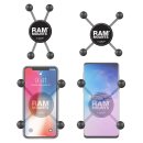RAM Mounts X-Grip-Halteklammer f&uuml;r Smartphones bis 82,6 mm Breite - B-Kugel (1 Zoll)