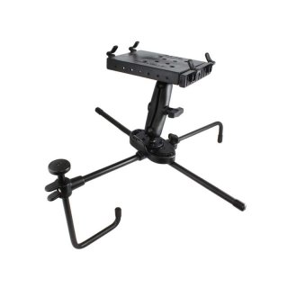 RAM Mounts Seat-Mate Sitzbefestigung mit Tough Tray II Laptop-/Drucker-Halteschale - 2x runde Basisplatte (AMPS), mittlerer Verbindungsarm, C-Kugel (1,5 Zoll)