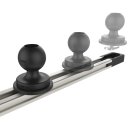 RAM Mounts Aluminium Tough-Track Schiene inkl. Endkappen - Innenlänge 76,2 mm (3 Zoll), eloxiert