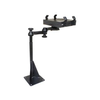 RAM Mounts Universal Laptop-Halterung für Fahrzeuge - Fahrzeug-Basis, Doppel-Schwenkarm, Tough-Tray Halteschale