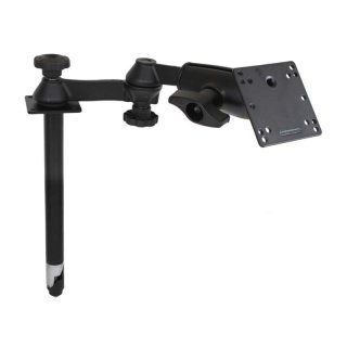 RAM Mounts Doppel-Schwenkarm mit VESA-Platte - Tele-Arm (ca. 300 mm), VESA-Platte (4x 75 und 4x 100 mm Lochraster), D-Kugel (2,25 Zoll)