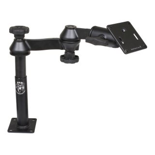 RAM Mounts Doppel-Schwenkarm mit Tele-Pole (ca. 100 mm) und Basis (ca. 175 mm) - Octagon-Verbindungsarm, VESA-Platte (75 x75 mm Lochraster), C-Kugel (1,5 Zoll)