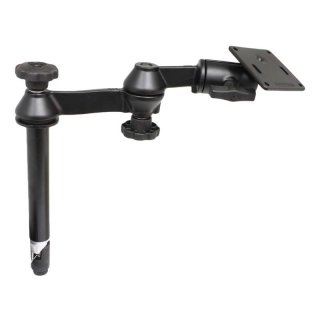 RAM Mounts Doppel-Schwenkarm mit Tele-Pole (ca. 200 mm) - Octagon-Verbindungsarm, VESA-Platte (75 x75 mm Lochraster), C-Kugel (1,5 Zoll)