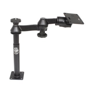 RAM Mounts Doppel-Schwenkarm mit Tele-Pole (ca. 200 mm) und Basis (ca. 225 mm) - Octagon-Verbindungsarm, VESA-Platte (75 x75 mm Lochraster), C-Kugel (1,5 Zoll)