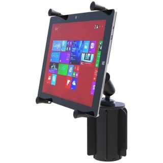 RAM Mounts Fahrzeug-Halterung mit X-Grip Halteklammer Tablets (12 Zoll) - B-Kugel (1 Zoll), Basis für Getränkehalter